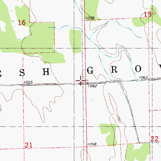 Topographic Map of Township of Marsh Grove, MN
