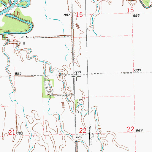 Topographic Map of Township of Mary, MN