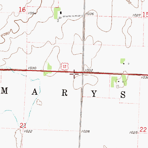 Topographic Map of Township of Marysland, MN