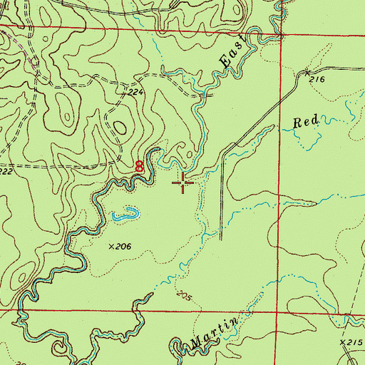 Topographic Map of Township of Princeton, AR