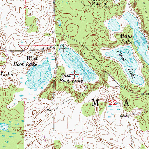 Topographic Map of Township of May, MN