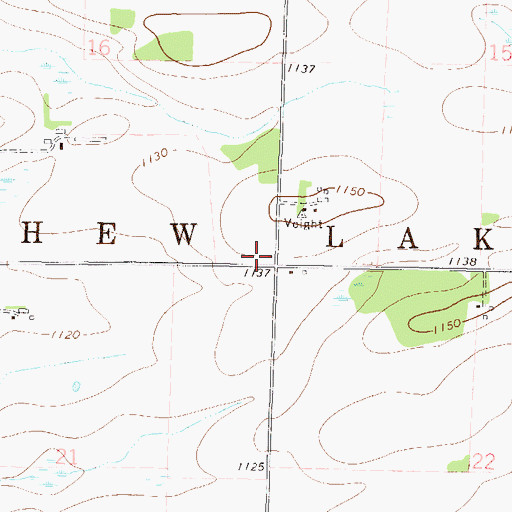 Topographic Map of Township of Mayhew Lake, MN