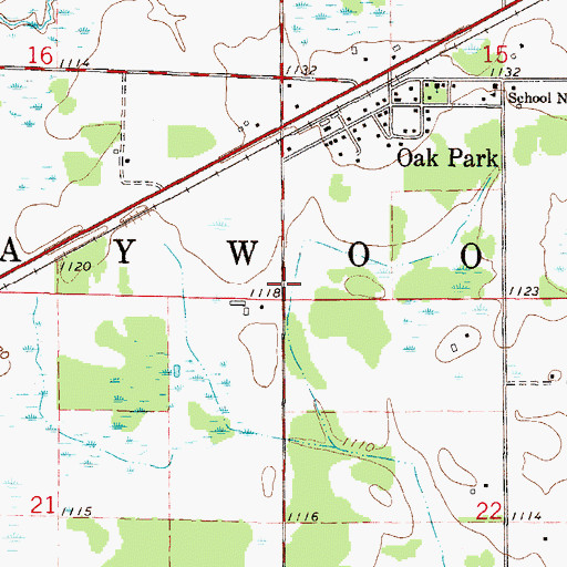 Topographic Map of Township of Maywood, MN