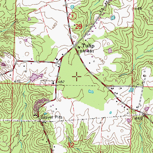 Topographic Map of Township of Smith, AR