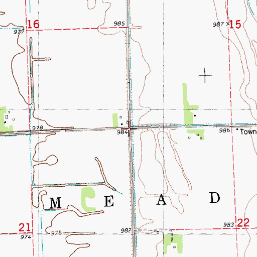Topographic Map of Township of Meadows, MN