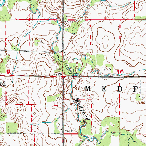 Topographic Map of Township of Medford, MN