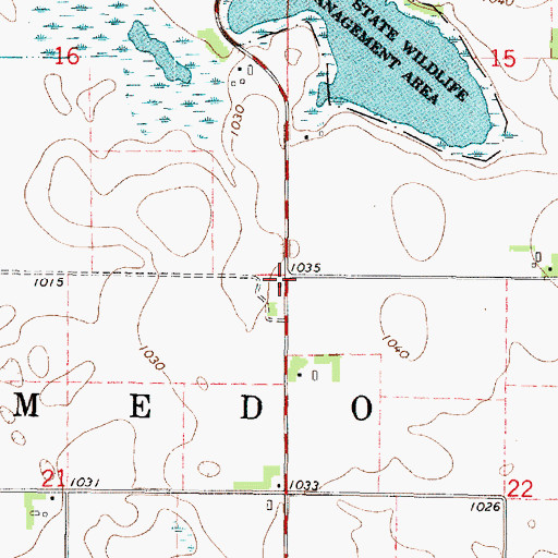 Topographic Map of Township of Medo, MN