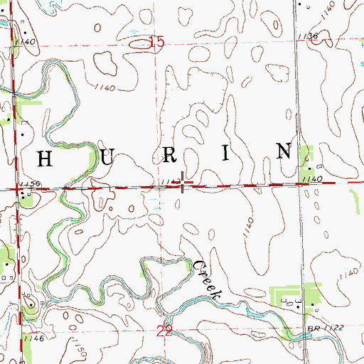 Topographic Map of Township of Mehurin, MN