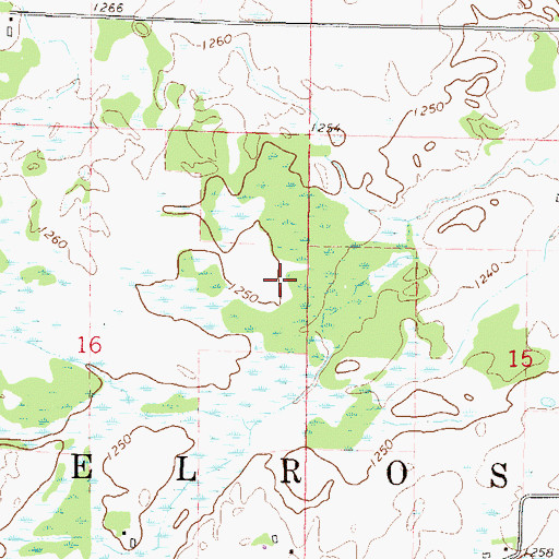 Topographic Map of Township of Melrose, MN
