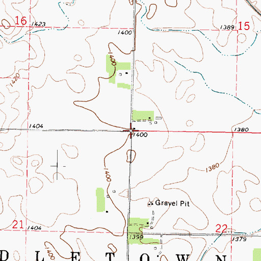 Topographic Map of Township of Middletown, MN