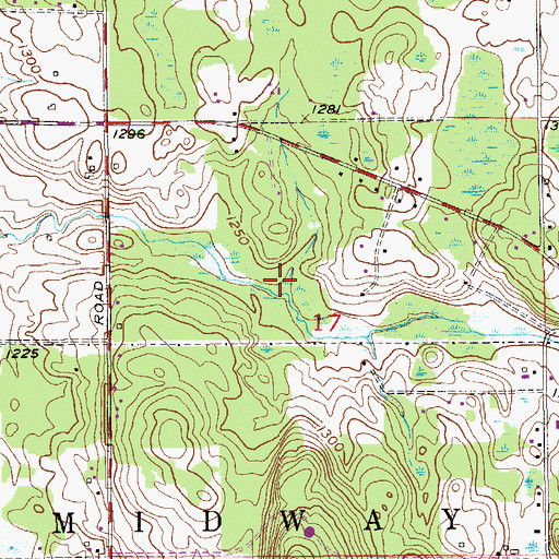 Topographic Map of Township of Midway, MN