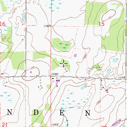 Topographic Map of Township of Minden, MN