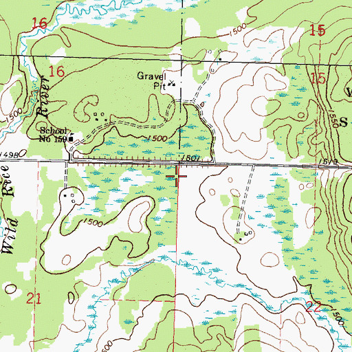 Topographic Map of Township of Minerva, MN