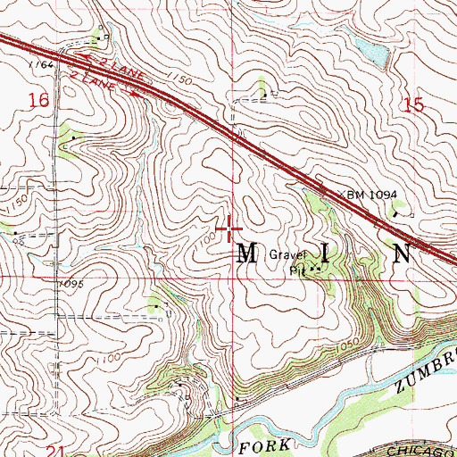 Topographic Map of Township of Minneola, MN