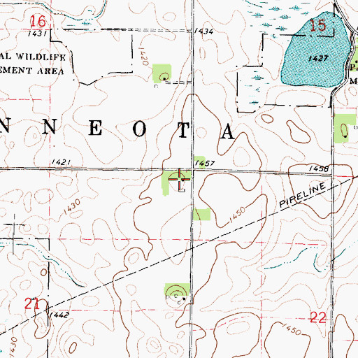 Topographic Map of Township of Minneota, MN