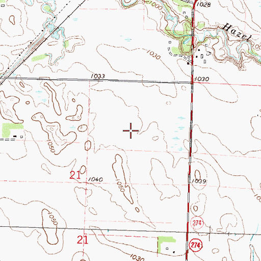 Topographic Map of Township of Minnesota Falls, MN