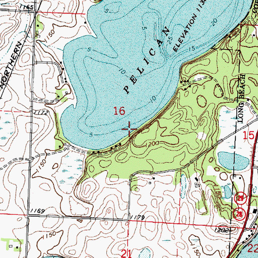 Topographic Map of Township of Minnewaska, MN
