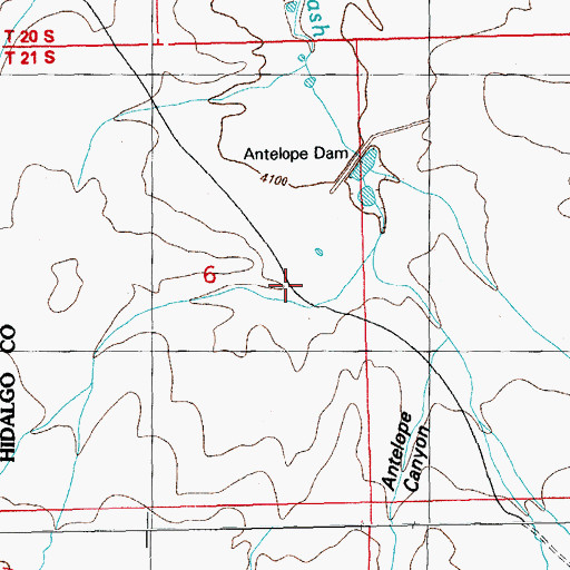 Topographic Map of Antelope Canyon, NM
