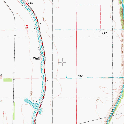 Topographic Map of Township of Halley, AR