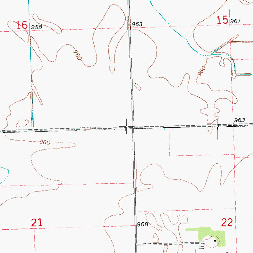 Topographic Map of Township of Mitchell, MN
