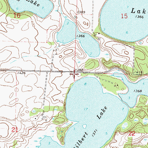 Topographic Map of Township of Moe, MN