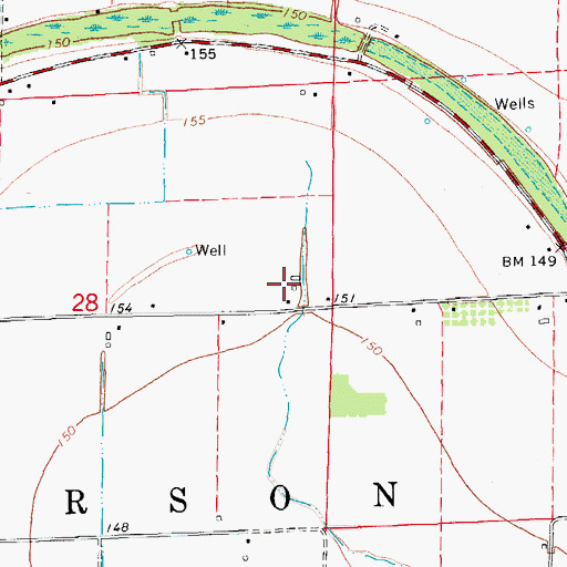 Topographic Map of Township of Jefferson, AR
