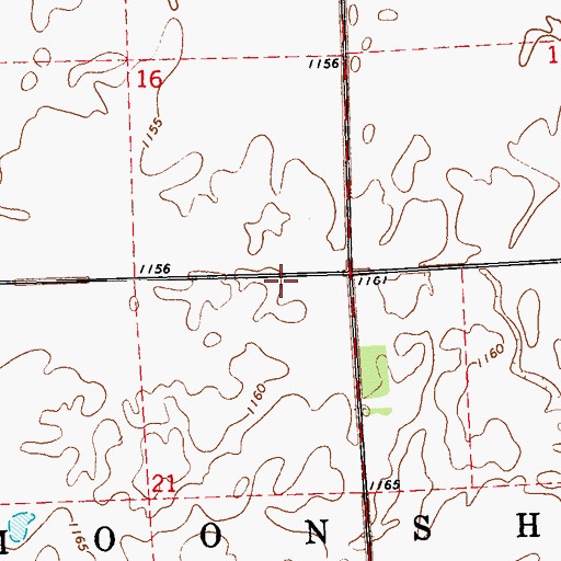 Topographic Map of Township of Moonshine, MN