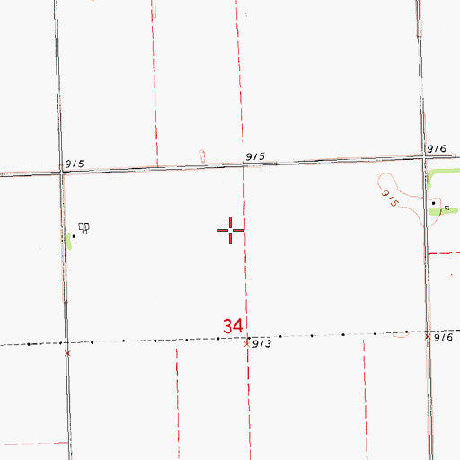 Topographic Map of Township of Moorhead, MN