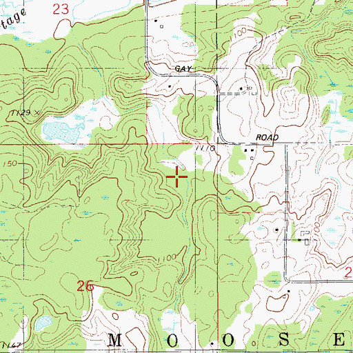 Topographic Map of Township of Moose Lake, MN