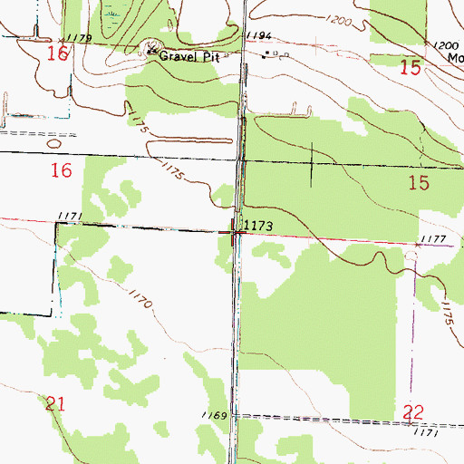 Topographic Map of Township of Moose River, MN