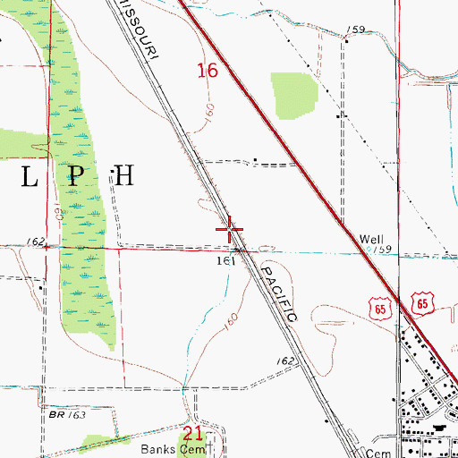 Topographic Map of Township of Randolph, AR