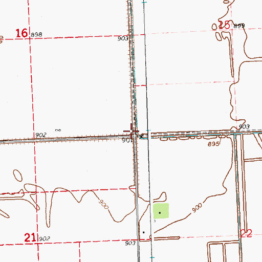 Topographic Map of Township of Morken, MN