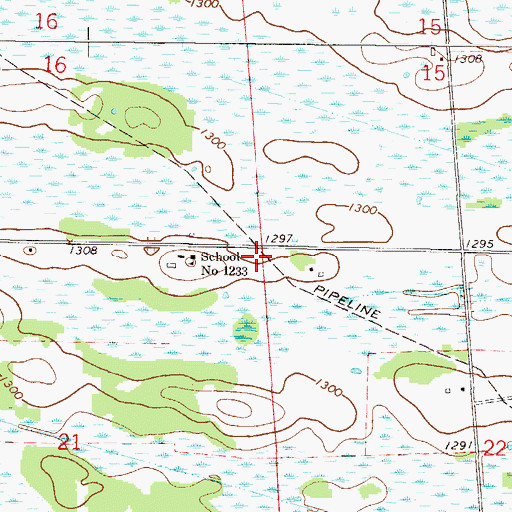 Topographic Map of Township of Morrill, MN