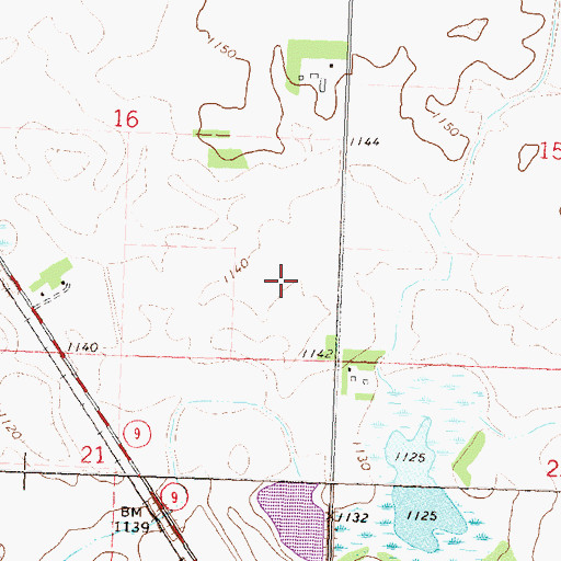 Topographic Map of Township of Morris, MN