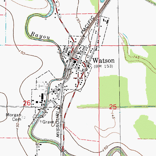 Topographic Map of Township of Red Fork, AR