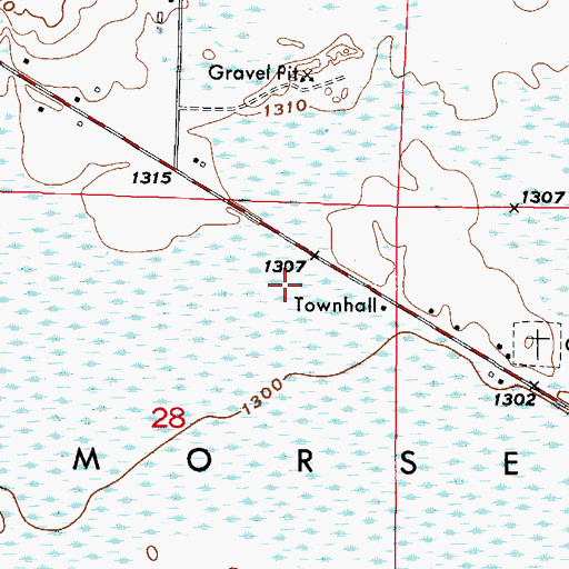 Topographic Map of Township of Morse, MN