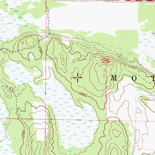 Topographic Map of Township of Motley, MN