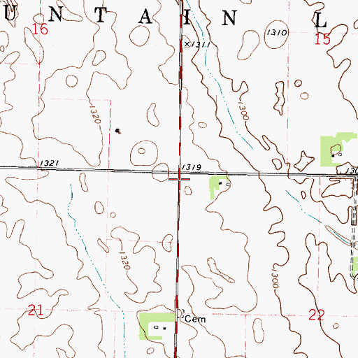 Topographic Map of Township of Mountain Lake, MN