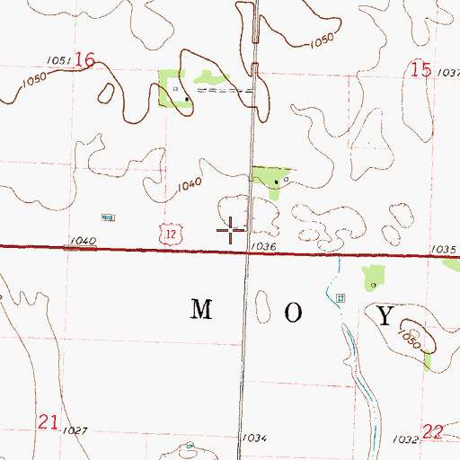 Topographic Map of Township of Moyer, MN