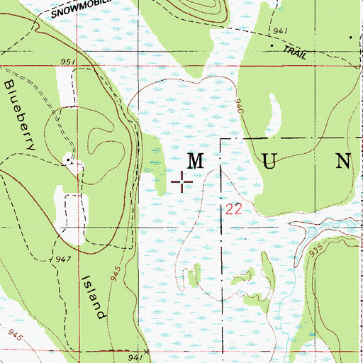Topographic Map of Township of Munch, MN