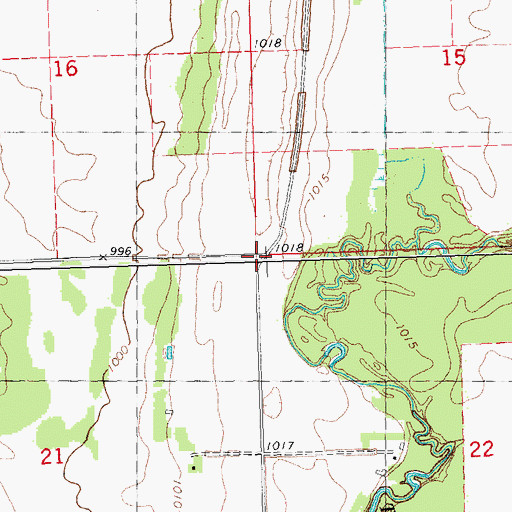 Topographic Map of Township of Nelson Park, MN