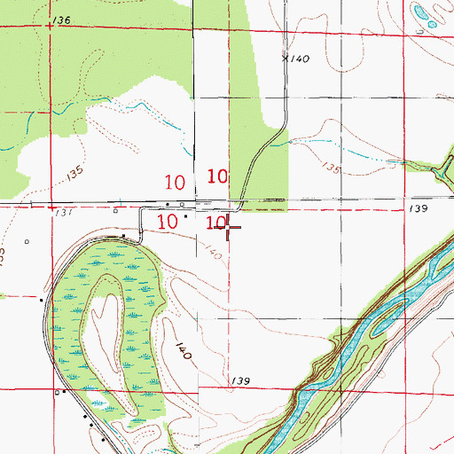 Topographic Map of Township of Bartholomew, AR
