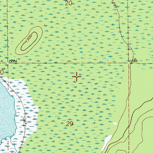Topographic Map of Unorganized Territory of Nett Lake, MN