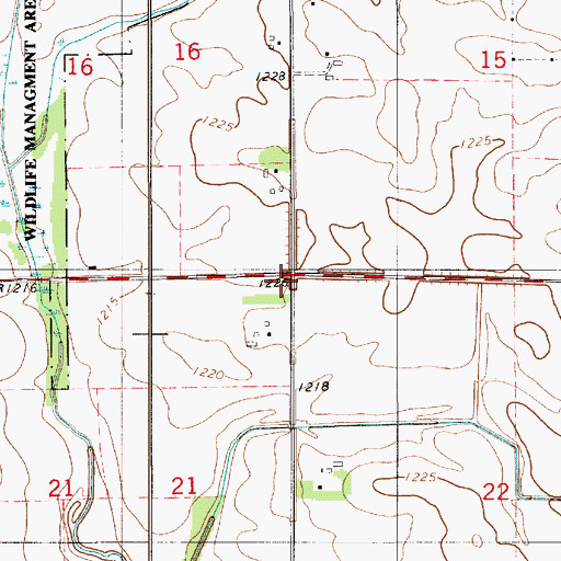 Topographic Map of Township of Nevada, MN