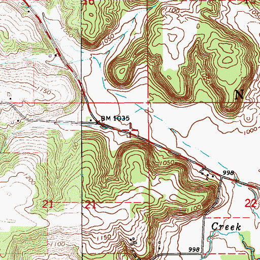 Topographic Map of Township of New Haven, MN