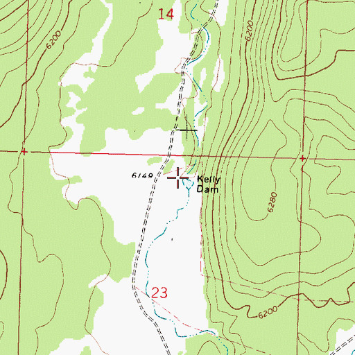 Topographic Map of Kelly Dam, AZ