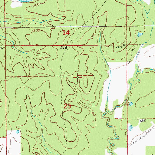 Topographic Map of Township of Clear Creek, AR