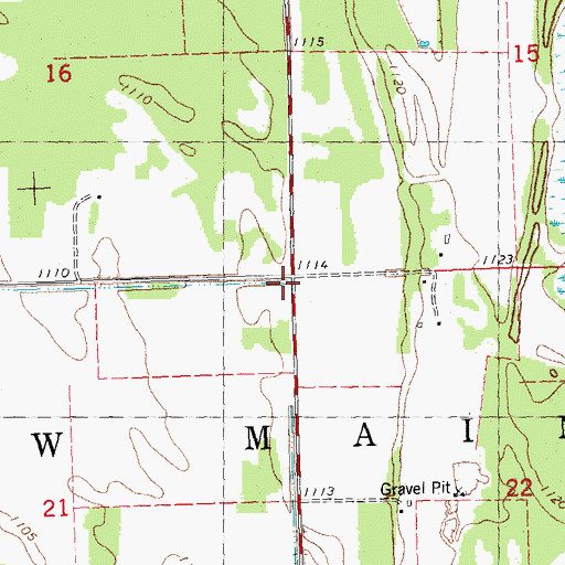 Topographic Map of Township of New Maine, MN