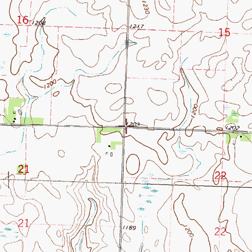 Topographic Map of Township of New Prairie, MN