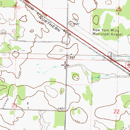Topographic Map of Township of Newton, MN